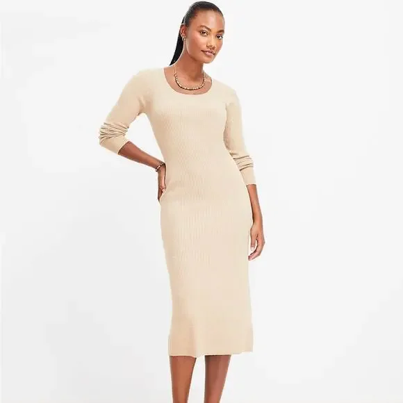 long sleeve midi work dress Zapakasa Women Black Pencil Midi Work Dress with Sleeves Cut Out Satin  Round Neck Business Dress with Slit